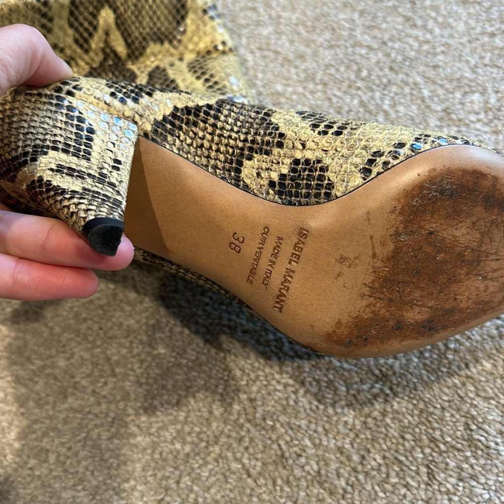 Isabel Marant Snakeskin Ankle Boots - Picture 2 of 6